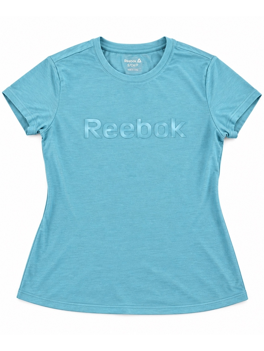 Reebok Women’s Small Blue Short Sleeve Logo Athletic T-Shirt Activewear Tee